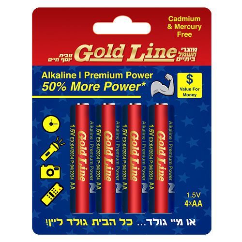 בליסטר 4 סוללות AA פרימיום / AB-LR6-4