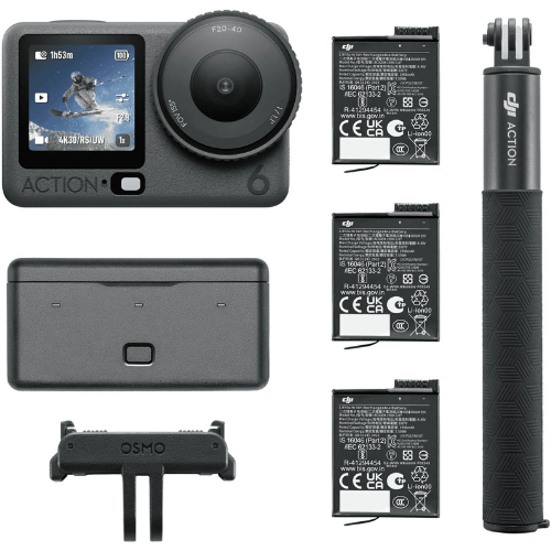 מצלמת אקסטרים עם אביזרים DJI Osmo Action 6 Adventure Combo