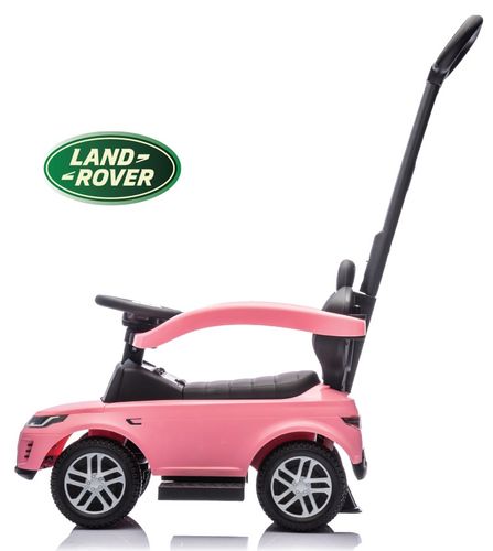 בימבה 2 ב 1 בדמות לנדרובר דיסקברי עם מוט הורה שולט בהגה וקולות בעברית - ורוד