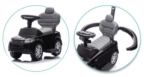 בימבה 2 ב 1 בדמות לנדרובר דיסקברי עם מוט הורה שולט בהגה וקולות בעברית - ורוד