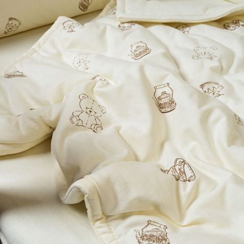 סט מצעים לעריסה עם כרית נחשוש 100% כותנה - Teddy