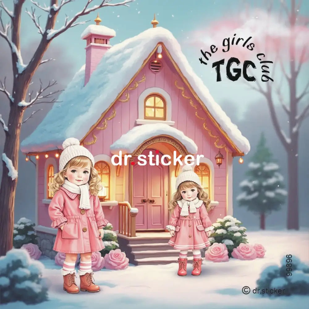 גליל מדבקות ד"ר סטיקר - מועדון הילדות - חורף ורוד