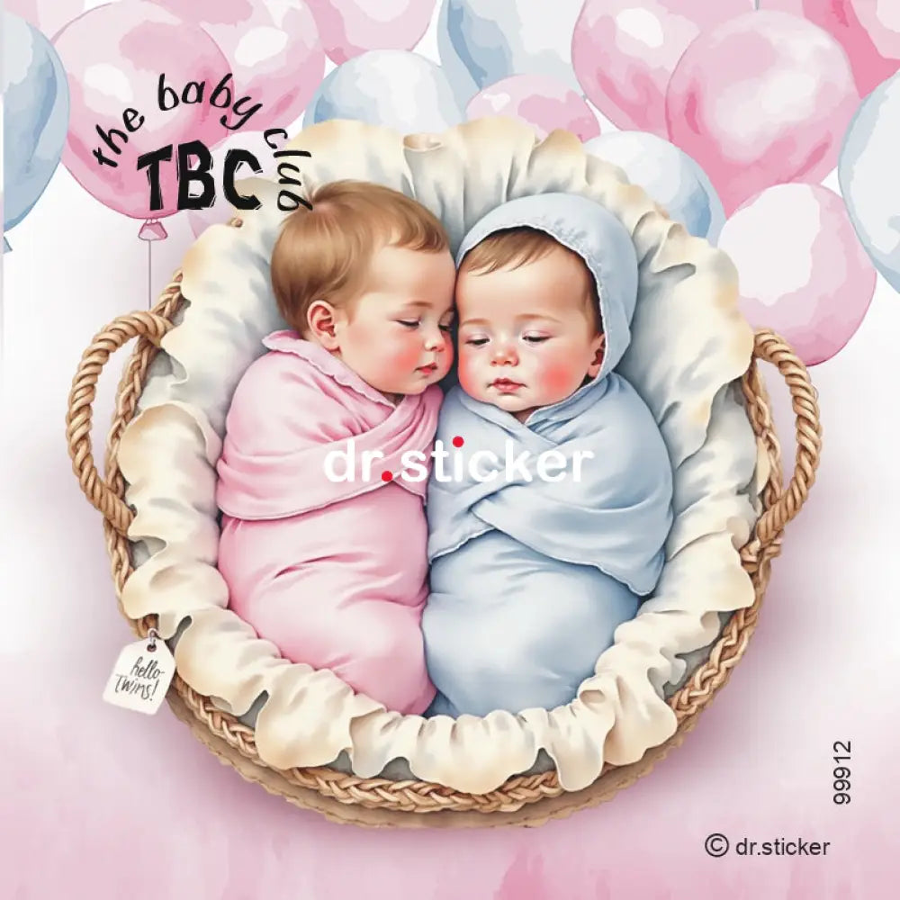 גליל מדבקות ד"ר סטיקר - מועדון התינוקות - תאומים