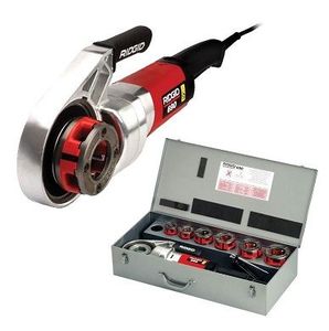 RIDGID 690 - מכונת הברגות ידנית (חשמלית) כולל קלובות "1/2 - "2