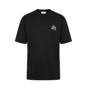 חולצה BALR מידות XS-XXL לגברים בגוון שחור עם רקמה צבעונית