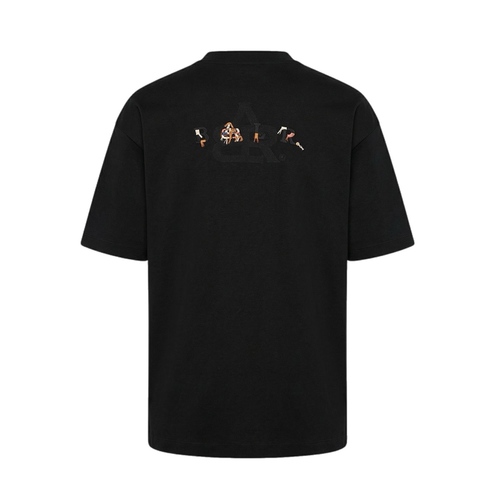 חולצה BALR מידות XS-XXL לגברים בגוון שחור עם רקמה צבעונית