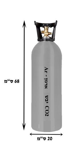 מיכל תערובת Ar+CO2  80/20 אלומיניום לריתוך MIG נירוסטה 15.5ק
