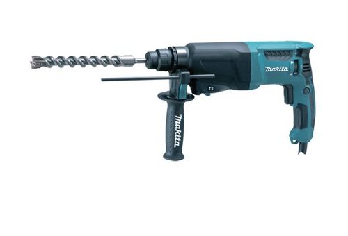 מקיטה HR2630X1 - פטישון 800W 26mm כולל פוטר SDS וסט 11 מקדחים +2 איזמלים בקופסת מתכת