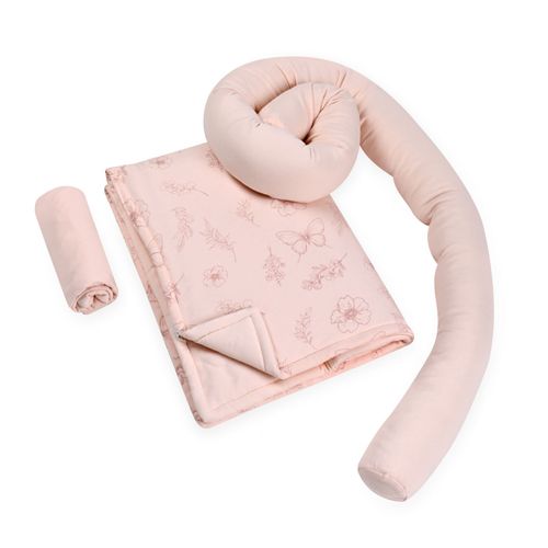 סט מצעים לעריסה עם כרית נחשוש 100% כותנה - Spring