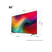 86 אינץ' LG NanoCell AI NANO81  , טלוויזיה חכמה 4K עם בינה מלאכותית, שלט חכם, HDR10 ו-webOS24, ‏2024