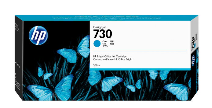 HP 730 300-ml Cyan DesignJet Ink Cartridge