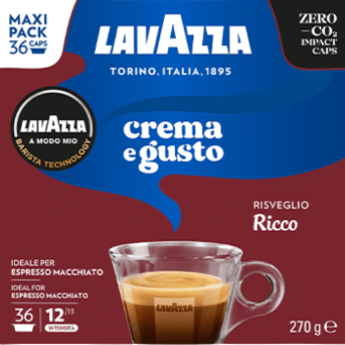 36 קפסולות לוואצה אמודו מיו Lavazza A Modo Mio Crema e Gusto Ricco