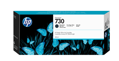 HP 730 300-ml Matte Black DesignJet Ink Cartridge