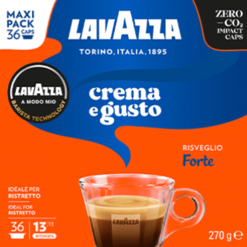 36 קפסולות לוואצה אמודו מיו Lavazza A Modo Mio Crema e Gusto Forte