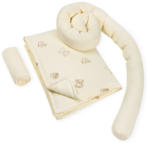 סט מצעים לעריסה עם כרית נחשוש 100% כותנה - Teddy