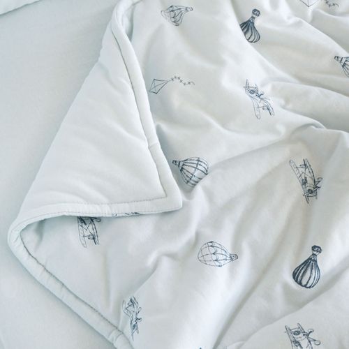 סט מצעים לעריסה עם כרית נחשוש 100% כותנה - Hot Air Balloon