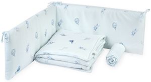 סט מצעים 3 חלקים למיטת תינוק בגודל מטר 100% כותנה - Hot Air Balloon