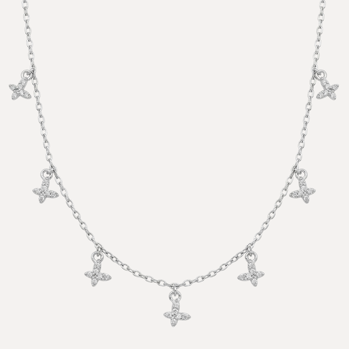 שרשרת פרפרים משובצים