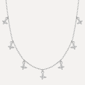 שרשרת פרפרים משובצים