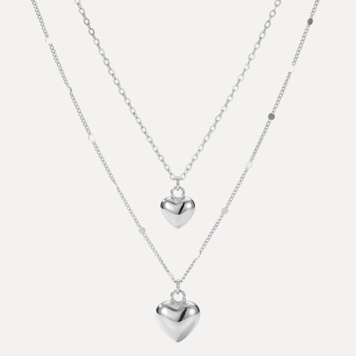 שרשרת לבבות כפולה