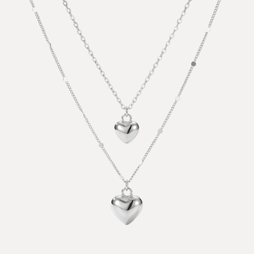 שרשרת לבבות כפולה