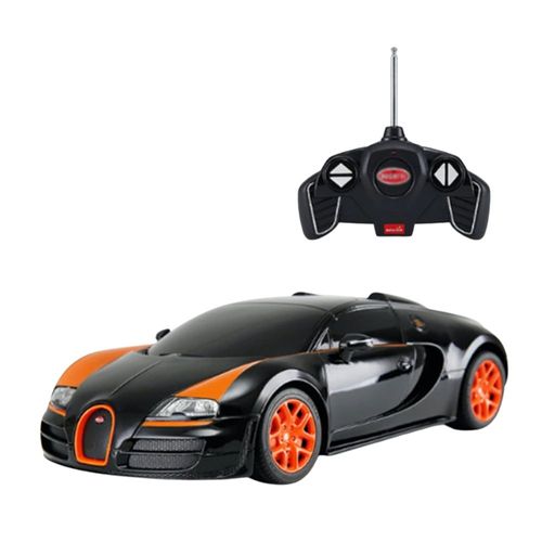 בוגאטי ויירון גרנד עם שלט רחוק  - Rastar 1:18 RC Bugatti Veyron grand sport vitesse Black / Orange