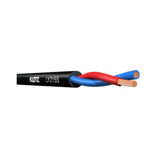 גליל 100 מ' כבל רמקול Klotz דו-גידי שזור 2x1.5 mm2, גמיש בציפוי PVC