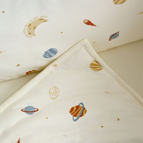 סט מצעים 3 חלקים למיטת תינוק בגודל מטר 100% כותנה - Space