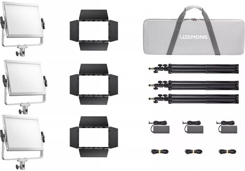 תאורה לצילום Godox Litemons LP400 RGB LIGHT 3 KIT