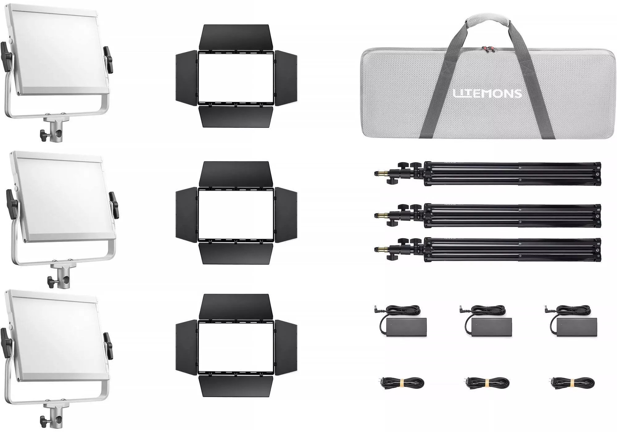 תאורה לצילום Godox Litemons LP400 RGB LIGHT 3 KIT