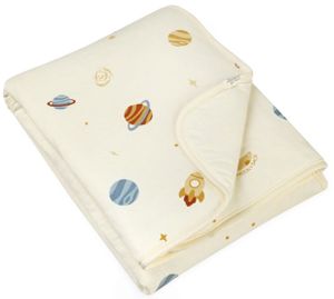 שמיכת תינוק עם מילוי 100% כותנה טריקו 100X75 ס”מ - Space