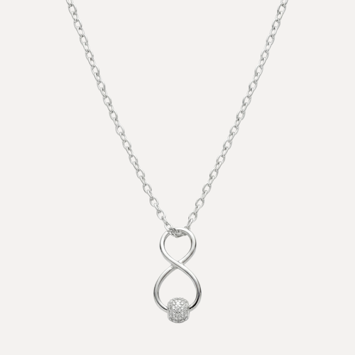 שרשרת אינפיניטי עם חרוז משובץ