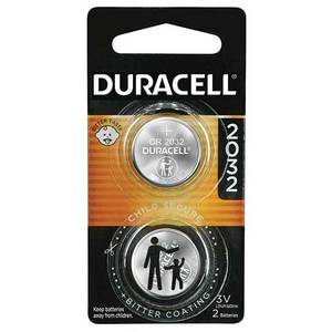 DURACELL 3V LITHIUM BATTERIES, 2-PACK