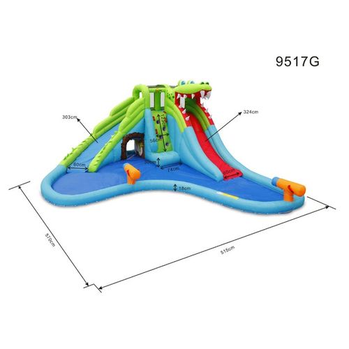 פארק מים מתנפח קרוקודיל רב-פעילות 9517G