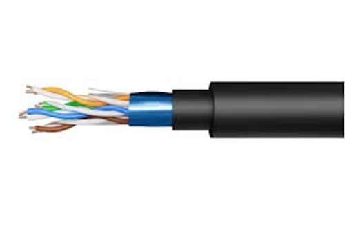 כבל דאטה NYY חיצוני 500 מטר 4X2X24# CAT-5E F/UTP מעטה כפול שחור Western Wire