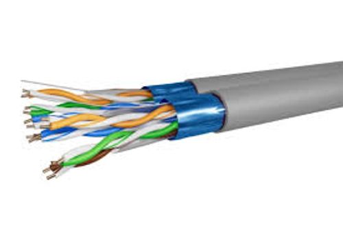 כבל דאטה 250 מטר כפול 2X(4X2X23)# CAT-6A U/FTP אפור מבית Teldor