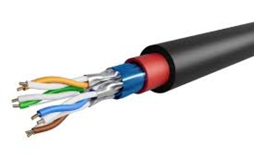 כבל דאטה 250 מטר NYY חיצוני 4X2X23# CAT-6A U/FTP מעטה כפול שחור מבית Teldor