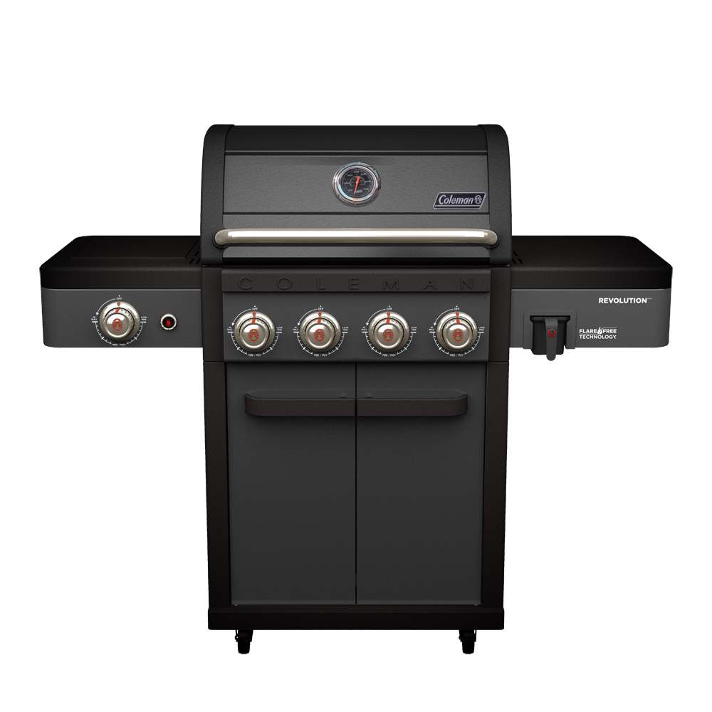 גריל גז קולמן רבולושן Coleman Revolution שחור מגורגר 4 מבערים + כירת גז 