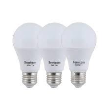 שלישיית נורות 12W A60 SAFETY אור חם SEMICOM SE-3XNA6012/WW סמיקום