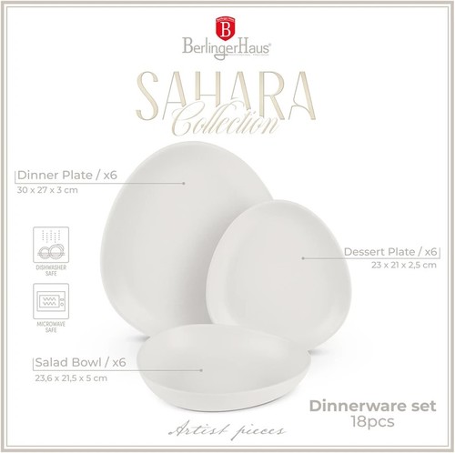 סט כלי אוכל קרמיקה 18 חלקים Berlinger Haus Stoneware BH10020