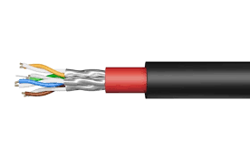 כבל דאטה 250 מטר NYY חיצוני 4X2X23# CAT 7 F/FTP מעטה כפול שחור מבית HCS