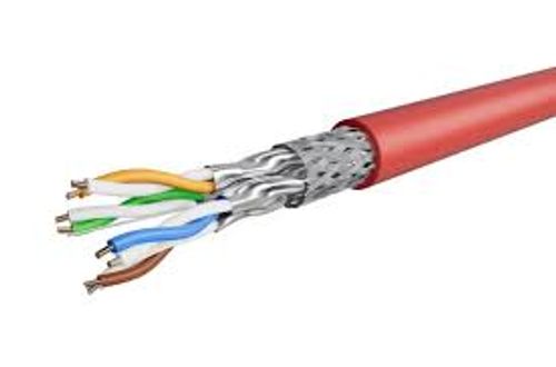 כבל דאטה 250 מטר 35% 4X2X23# CAT7 S/FTP אדום מבית HCS