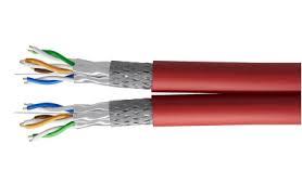 כבל דאטה כפול 100 מטר 35% 2X(4X2X23)# CAT-7 S/FTP אדום מבית Teldor