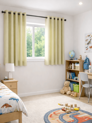 וילון בד הצללה אטום תפירת רינגים - בז'