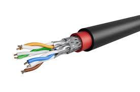 כבל דאטה 500 מטר NYY חיצוני 4X2X23# CAT 7 F/FTP מעטה כפול שחור מבית HCS