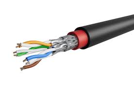 כבל דאטה 500 מטר NYY חיצוני 4X2X23# CAT 7 F/FTP מעטה כפול שחור מבית HCS