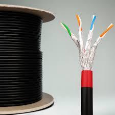 כבל רשת 305 מטר NYY חיצוני SFTP Cat7 4X2X0.56mm 23AWG מבית FiberTech