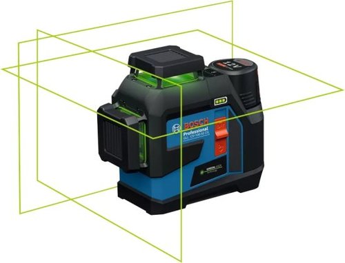 פלס לייזר היקפי צלב ירוק 3 קרניים 360 מעלות GLL 80-33G