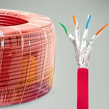 כבל רשת מסוכך נחושת מלאה 100 מטר SFTP CAT7 4X2X0.56mm 23AWG מבית FiberTech