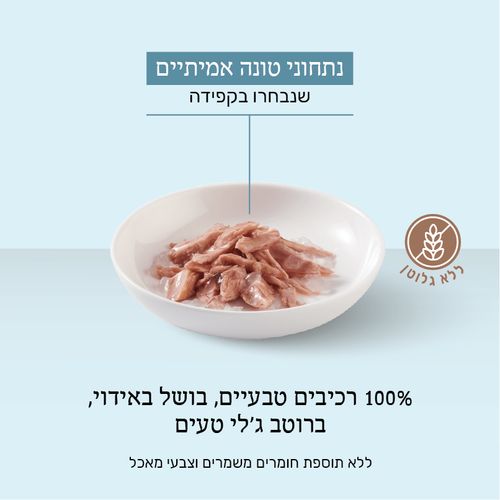 שזיר מלא טונה בג'לי 85 גרם בקופסה